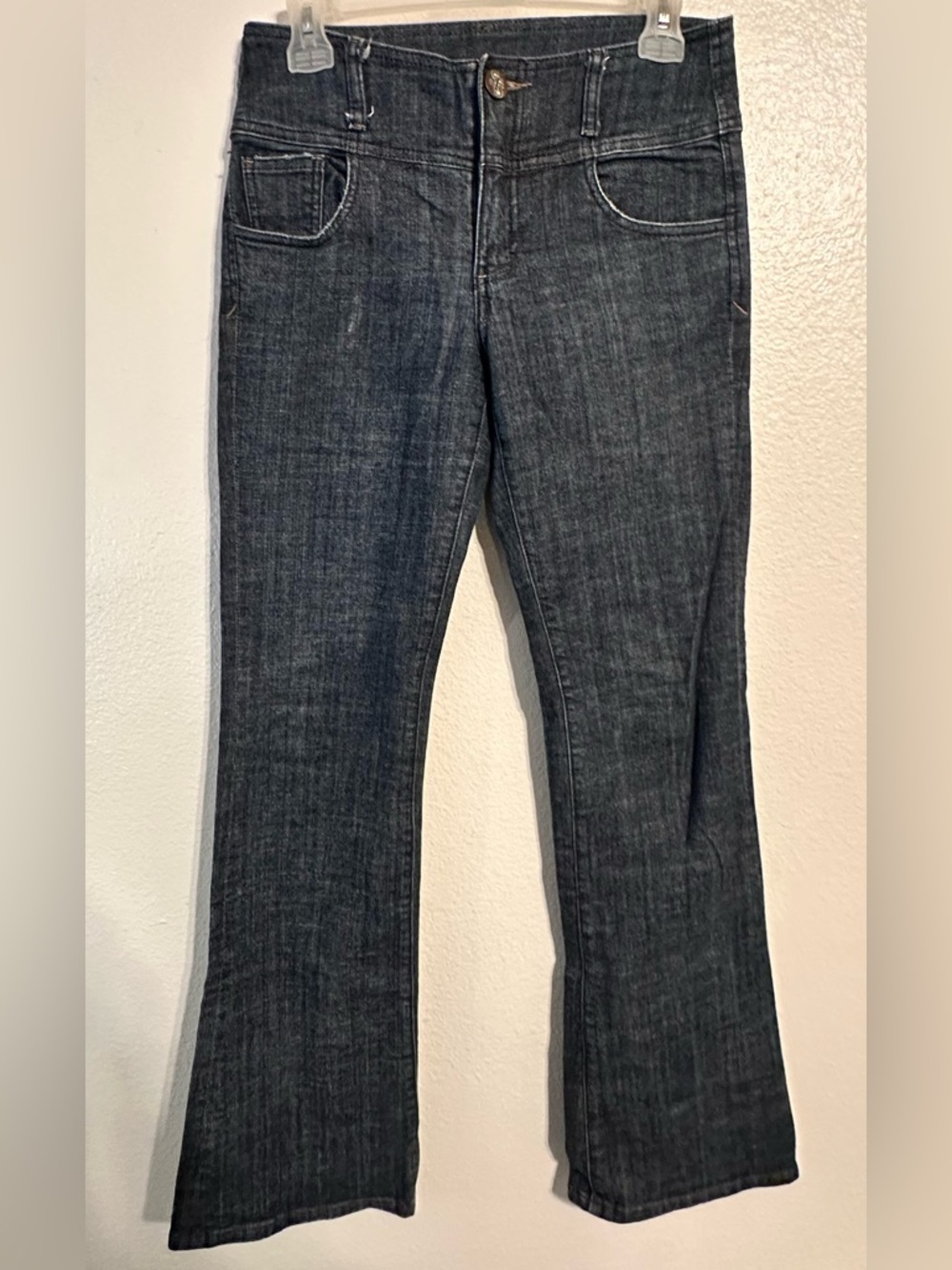 See Thru Soul Dark Wash Flared Jeans
